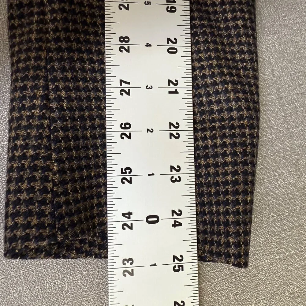 Canali Blazer Mens 40R Wool Brown Blue Houndstooth 3-Btn Made Italy Sport Coat